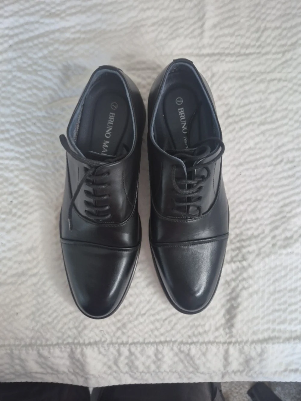 BRUNO MARC Louis 2 Mens 7 Black Cap Toe Oxford Business Formal Dress Shoes